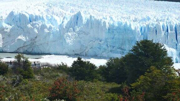 莫雷诺冰川和一块上升的冰