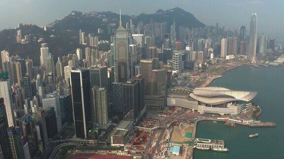 香港香港岛中区鸟瞰图