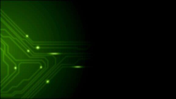 深绿色技术电路板技术视频动画