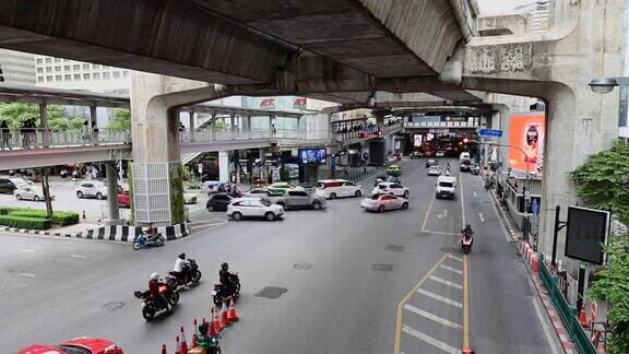 4K曼谷高峰时段交通堵塞的时间间隔