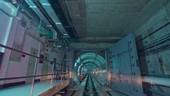 中国广州地铁隧道乘坐4k时间流逝