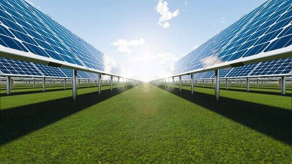 太阳能农场3d效果图来自大自然的清洁绿色能源