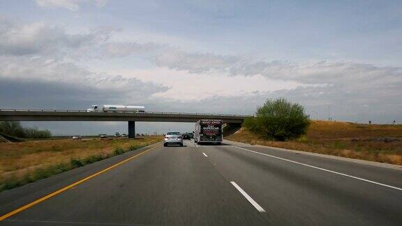 驾驶POV加州高速公路时间为4k