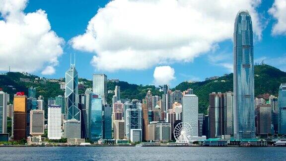 维多利亚港和香港岛的-超拍