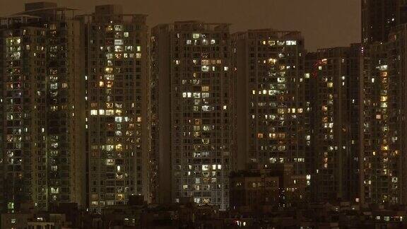 深圳住宅窗户的宽夜延时