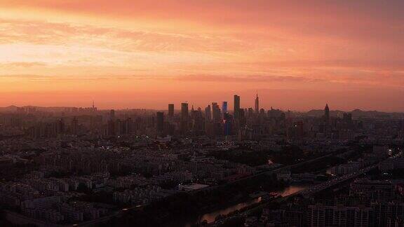 南京新街口的日落
