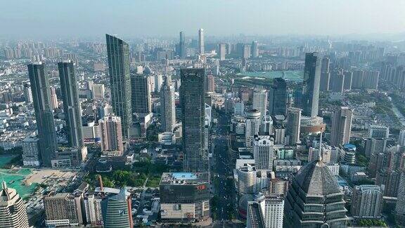 中国无锡建筑景观鸟瞰图