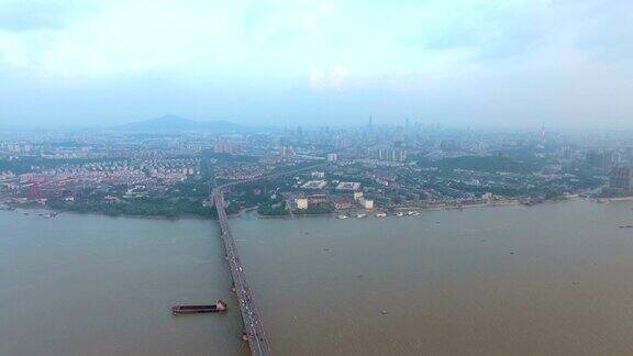 南京长江大桥鸟瞰图中国