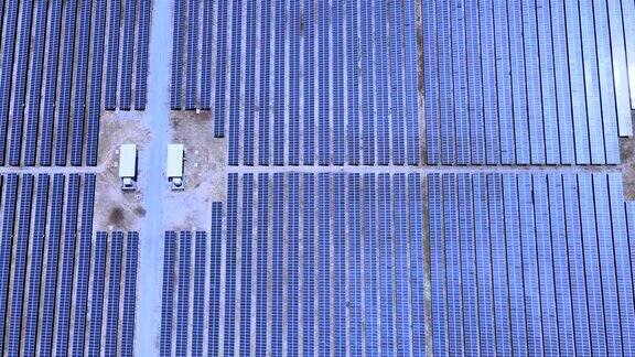 太阳能电池农场鸟瞰图