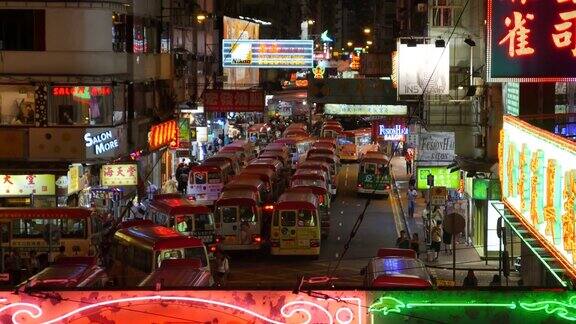 香港霓虹照明的孟角公共小巴