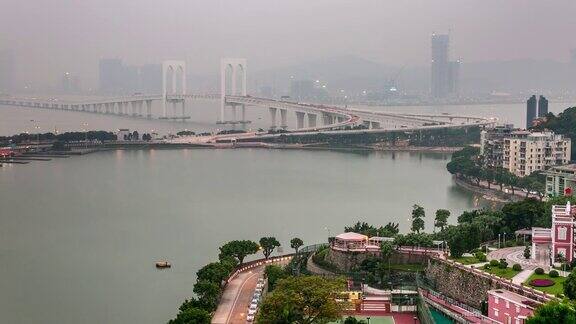 中国澳门圣万大桥的时光流逝