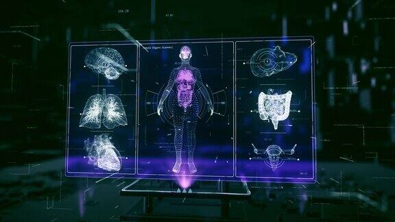 女性科技医学x射线扫描仪