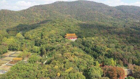 南京中山和明孝陵鸟瞰图