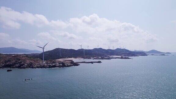 岛上有风力发电厂