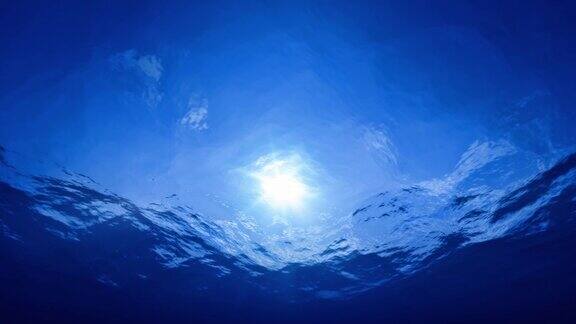 完美的水下阳光拍摄了4k