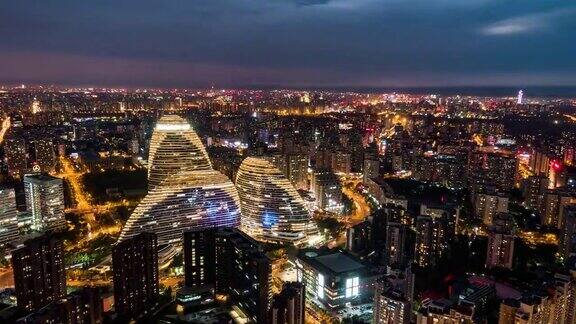ZI鸟瞰图北京的夜晚