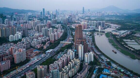 深圳现代建筑外观时光流逝