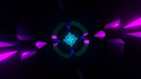 体验一个电气化的霓虹灯迪斯科VJ循环背景