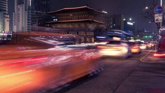 4k的汉城夜间交通延时