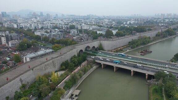 南京古城墙鸟瞰图