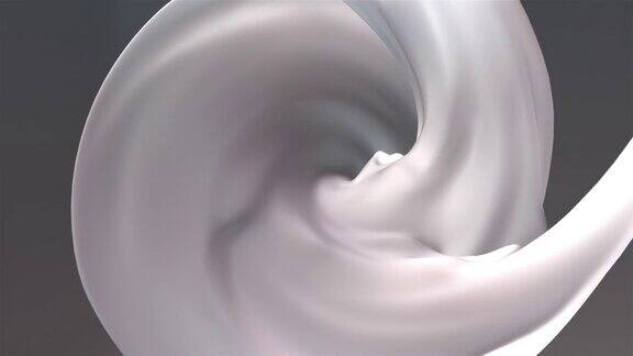 光滑的螺旋状白色液体