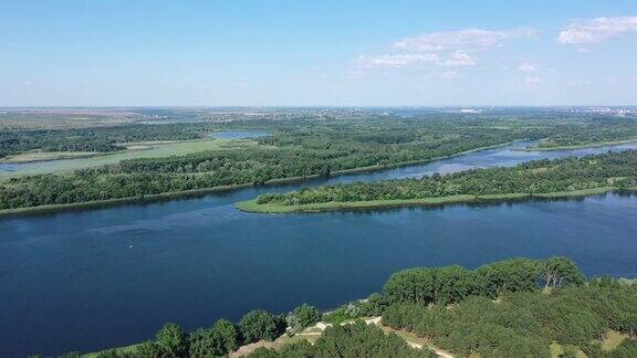 乌克兰第聂伯河的全景