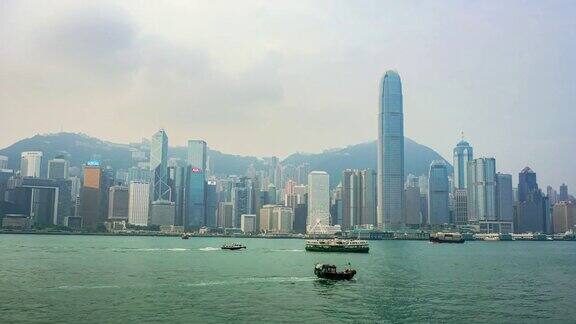 香港摩天大楼时光流逝