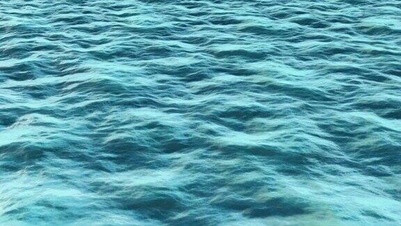 平静的海洋蓝色的海浪