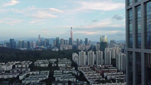 白天的深圳福田区市景