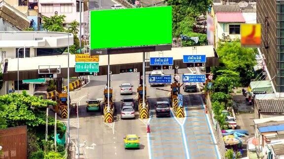 泰国曼谷通过收费站的交通