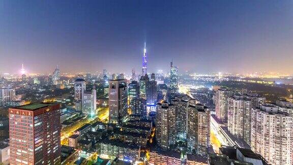 中国南京夜景的一段时间