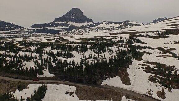 空中蒙大拿冰川国家公园