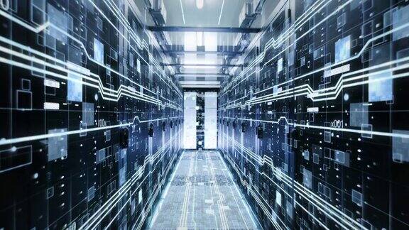 概念:数据中心中通过机架服务器的信息流数字化