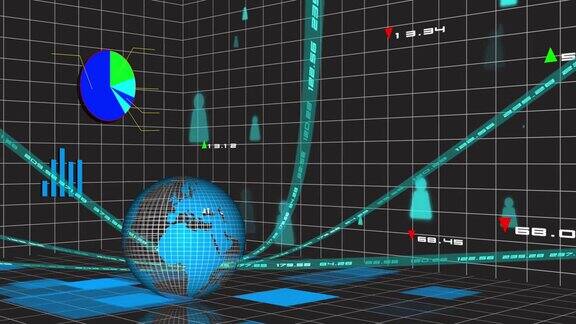 金融和股市数据动画