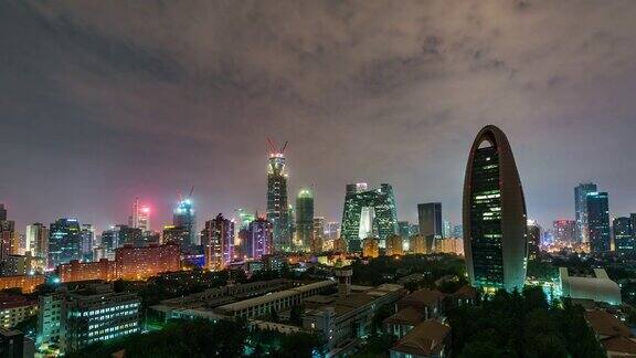 ZI高角度观看北京中央商务区的夜晚