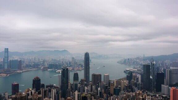 香港城市景观的时间流逝城市和建筑香港-短片