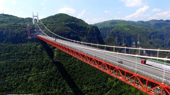 矮寨桥鸟瞰图吉首中国湖南