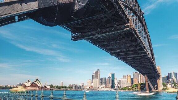 悉尼港城市景观的时间流逝