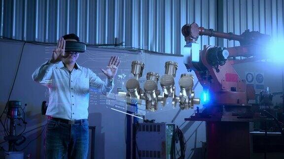 工程机器引擎虚拟现实增强现实控制技术智能工厂工业4.0自动化机器机器人手臂控制未来产业理念