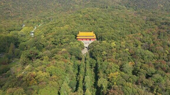 南京中山和明孝陵鸟瞰图