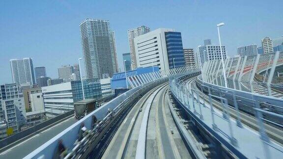 火车在隧道中行驶日本东京