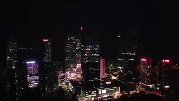 中国厦门金融区夜景