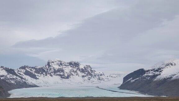 延时摄影:冰岛Skaftafell冰川国家公园