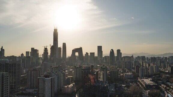 ZI北京CBD区域鸟瞰图中国北京