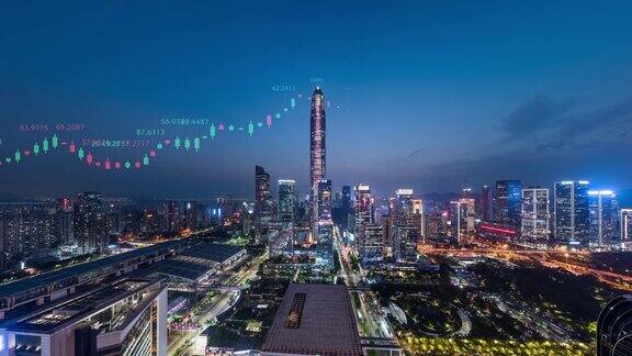 深圳风景与股票交易概念