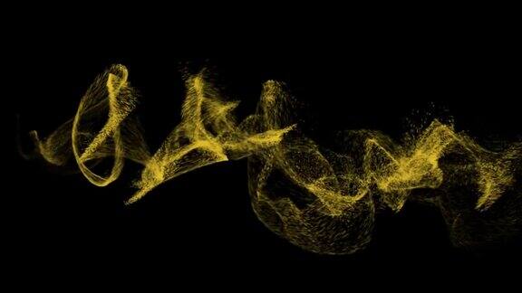 抽象运动背景金粒子波运动