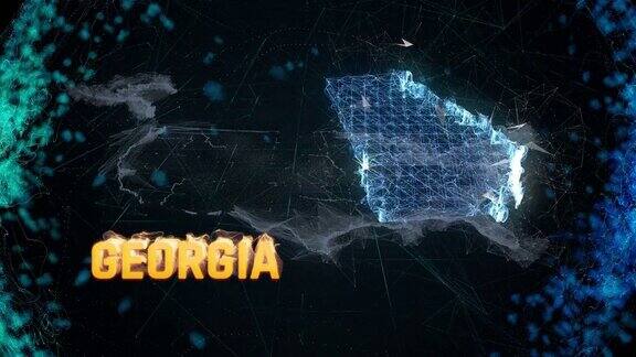 乔治亚州美国联邦州边界地图大纲新闻事件出口民调目击