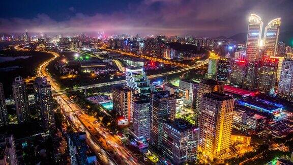 深圳现代建筑外观时光流逝
