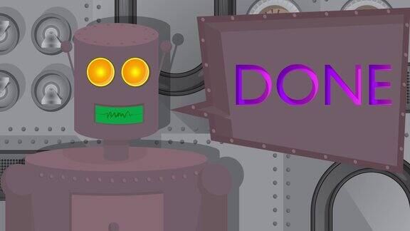 机器人说话用语音泡泡完成卡通动画视频