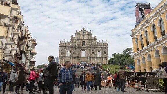 时光流逝圣保罗大教堂遗址澳门旅游地标